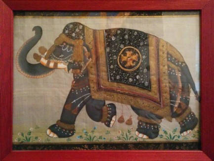 Festett elefánt Indiából