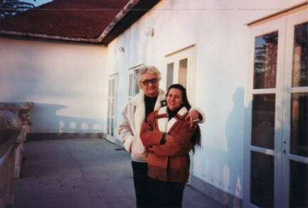 Szász Endre feleségével, Katival